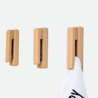 Wooden Towel Hook Holder for Storage Hanger Rack for Home Organizer